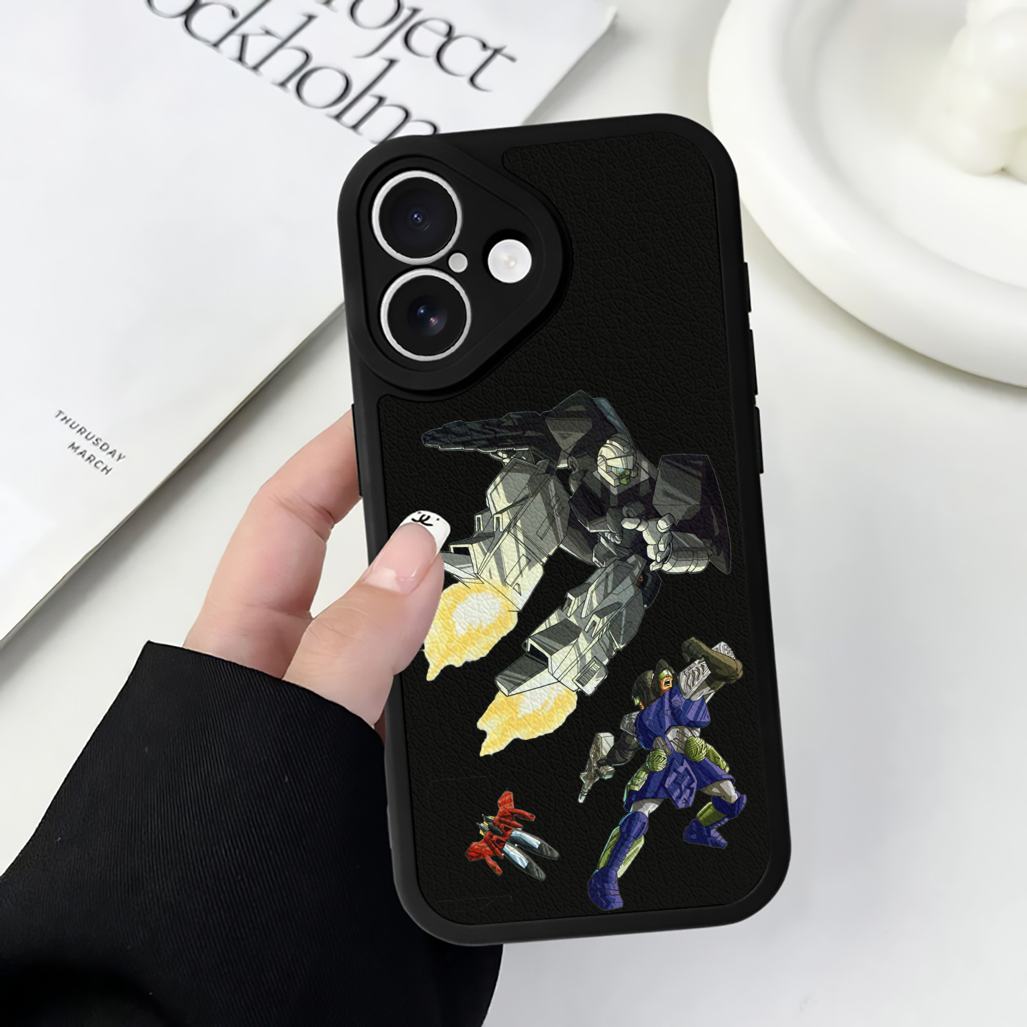 （画像用）  【iPhone 16シリーズ対応】シリコンスマホケース（レザー調） 材質：シリコン